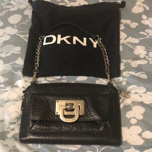 DKNY leather shoulder handbag